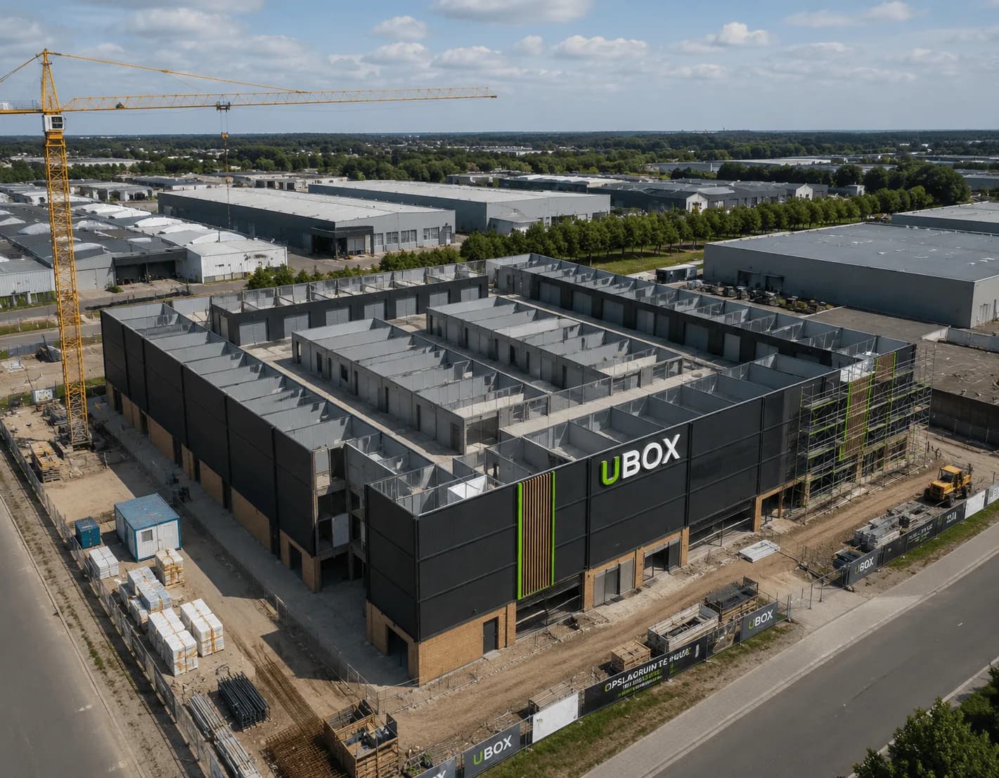 Het UBOX gebouw in aanbouw